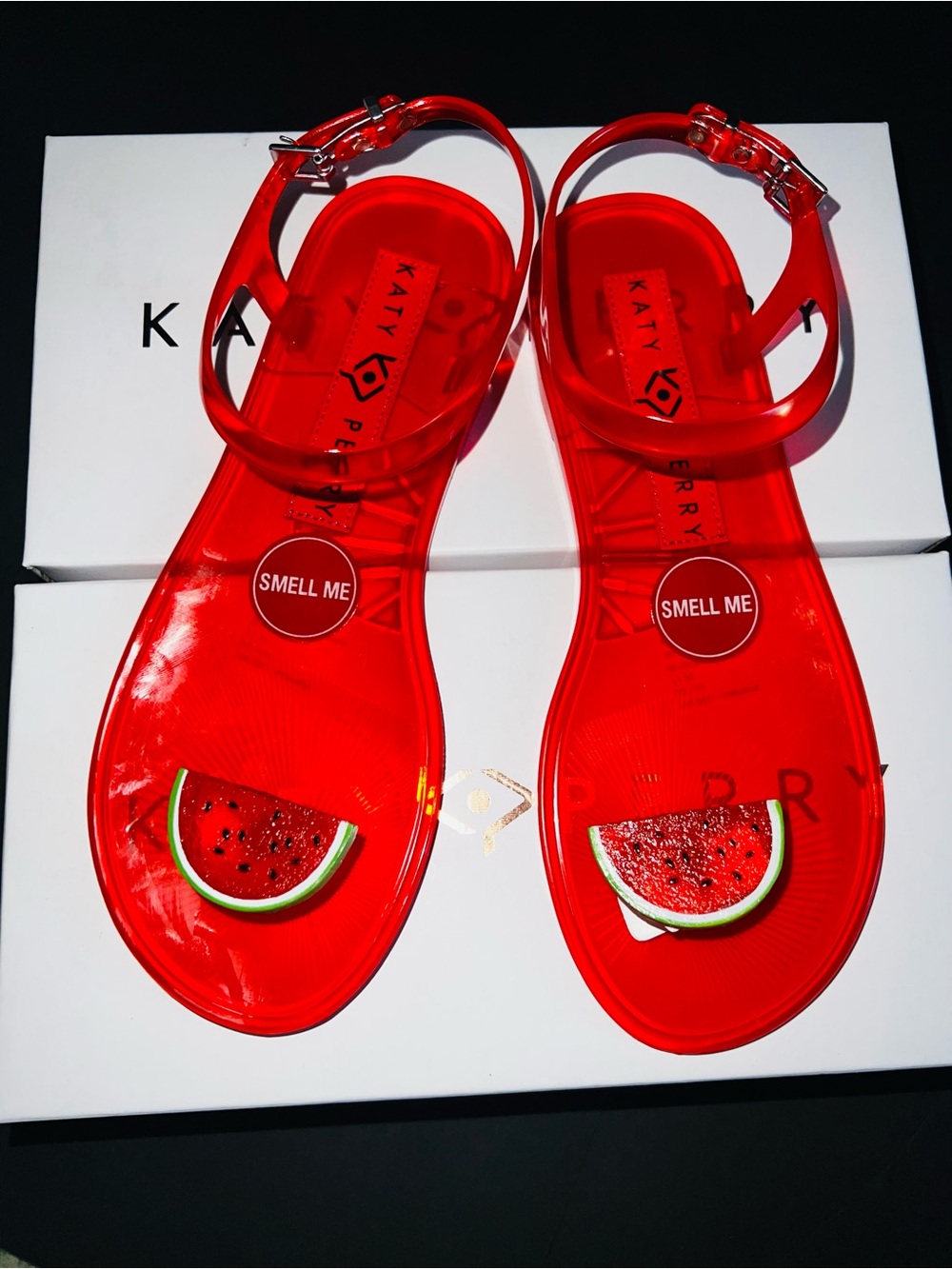 Katy Perry The Geli Watermelon Sandals Size 7 Red